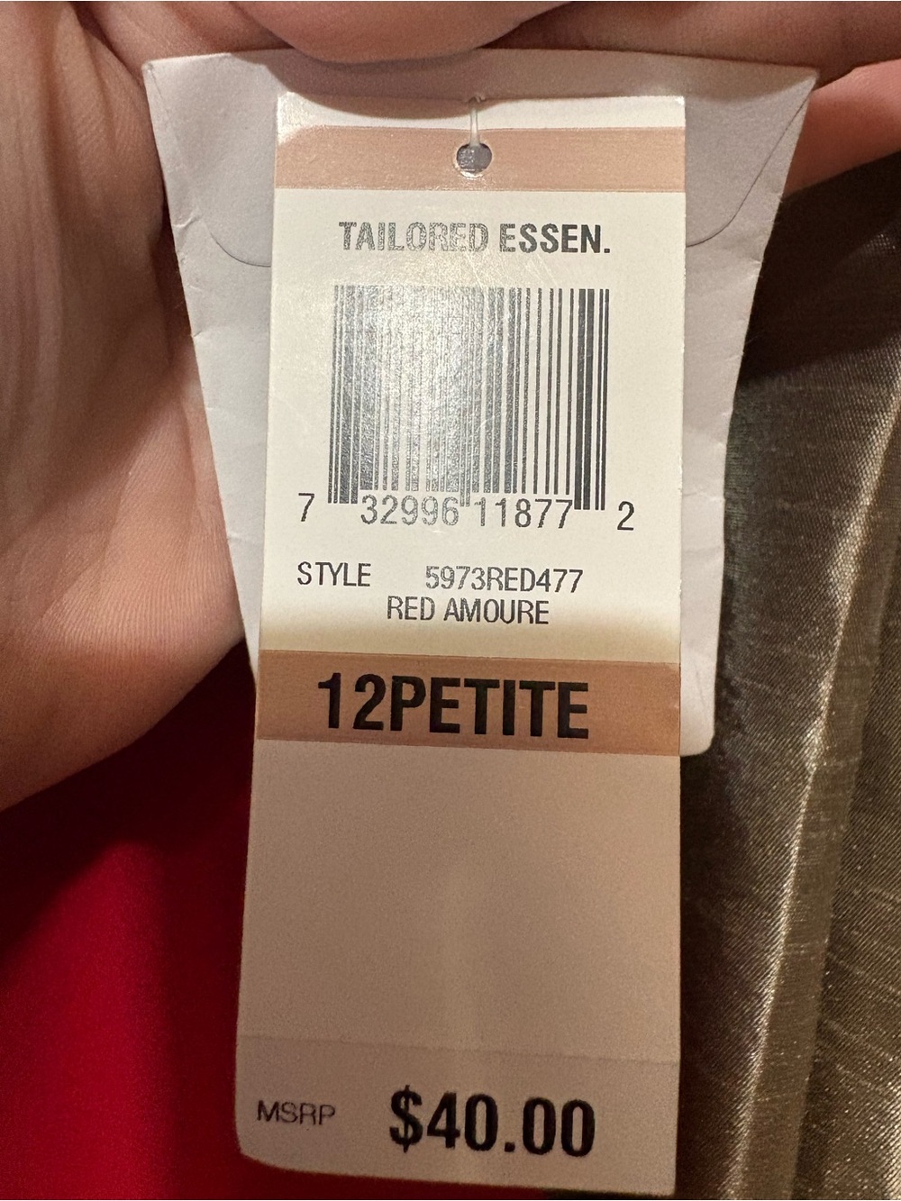 Classic Red Women's Straight-Leg Pants - Picture 3 of 4